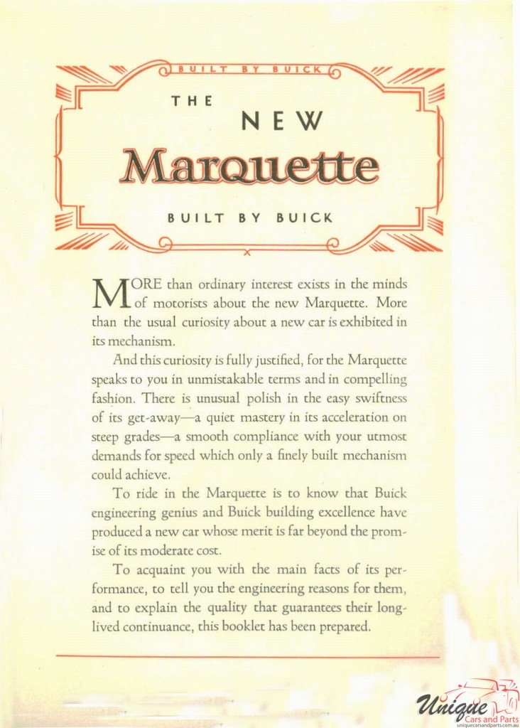 1930 Buick Marquette Booklet Page 23